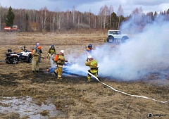 В Уватском районе прошло командно-штабное учение по ликвидации лесных пожаров